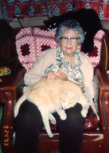 Mom with her cat Buffy
