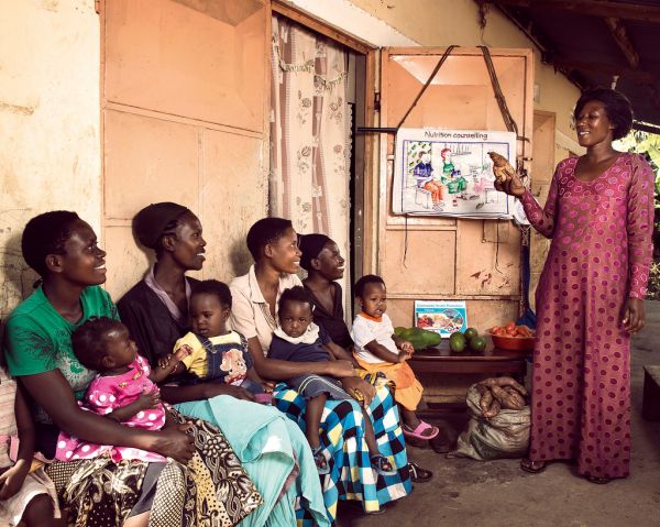 Betty teaches mothers with small children about nutrition