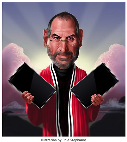 Steve 'Moses 'Jobs Delivers Tablet