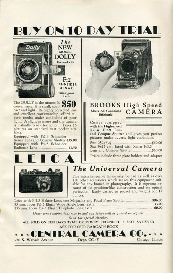BUY on 10 day trial - Central Camera Co. April 1932