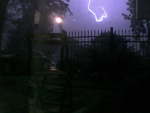 Lightning strikes viewed on IP camera