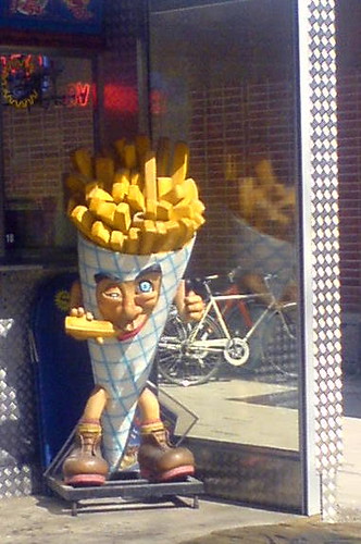 Scary french fries man
