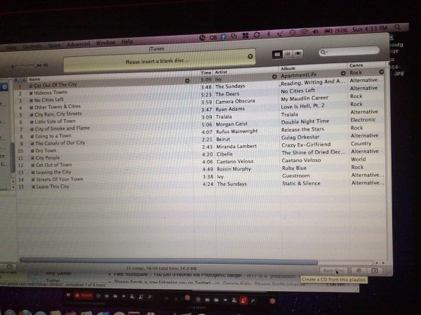 Please insert a blank disc ...