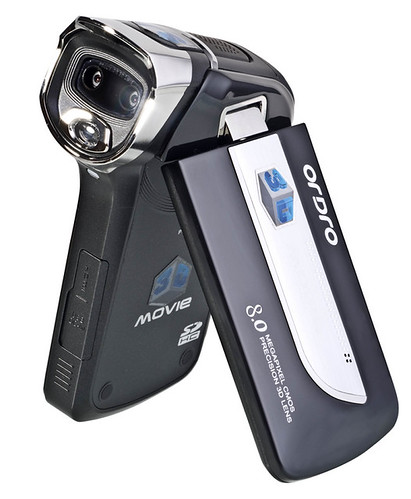 Portable 3D camcorder 3D Video Camera Double Lens HD 720P HDV-VD1