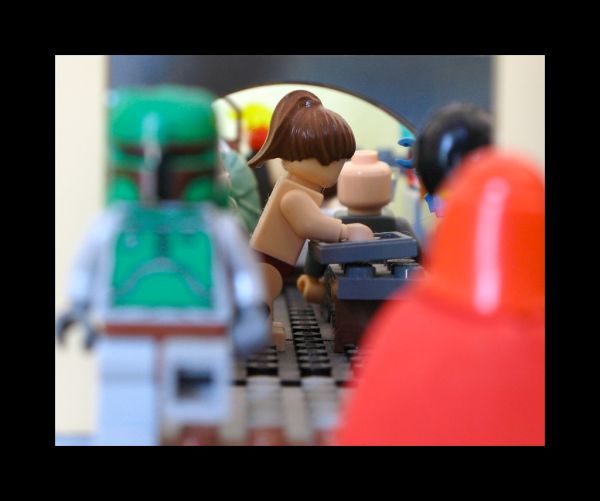 Makin sushi at the Star Wars Lego Bar