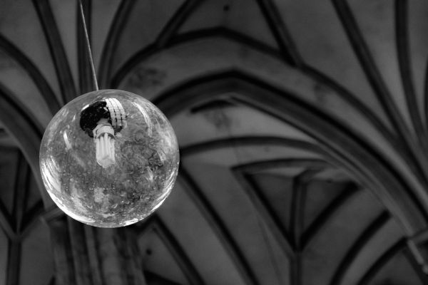 Antique Pendant Light, Church of St. James, Brno, Czech Republic.