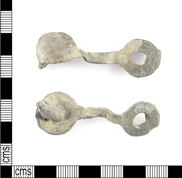 <div class='fn'> A Medieval - Post Medieval lead alloy blank cloth seal</div>