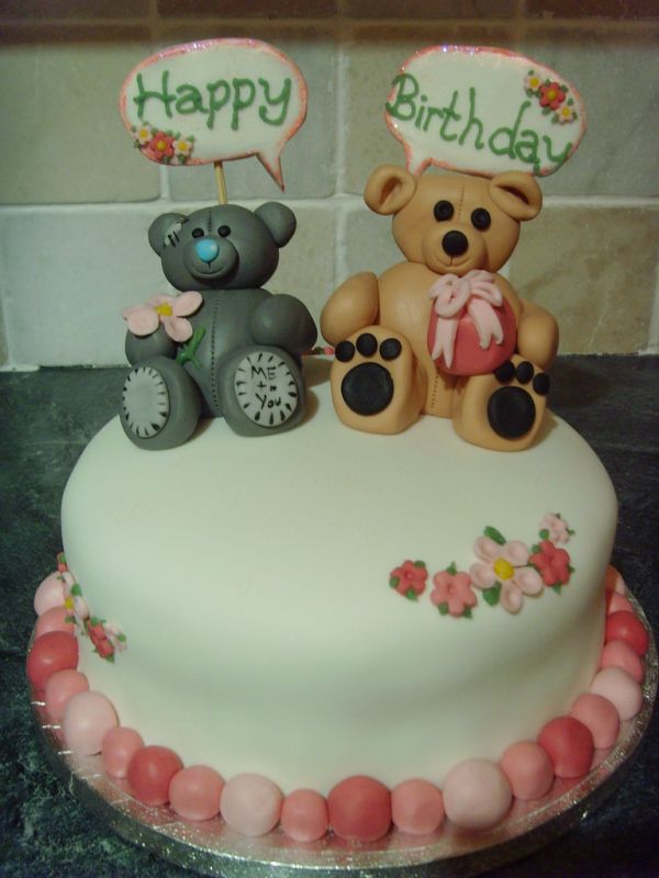 Teddy bear birthday cake
