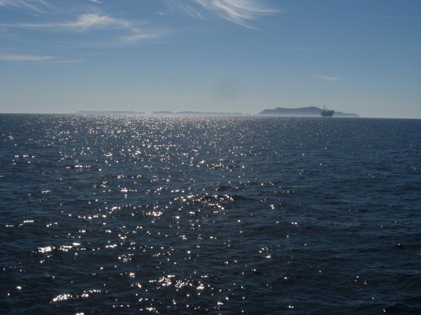 Anacapa Island (an Offshore Oil Platform) from Excursion on Santa Barbara Channel Between Ventura and Santa Cruz Island, California 3
