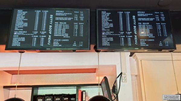 Cannabis Menu, Betty Boop Coffeeshop [Amsterdam]