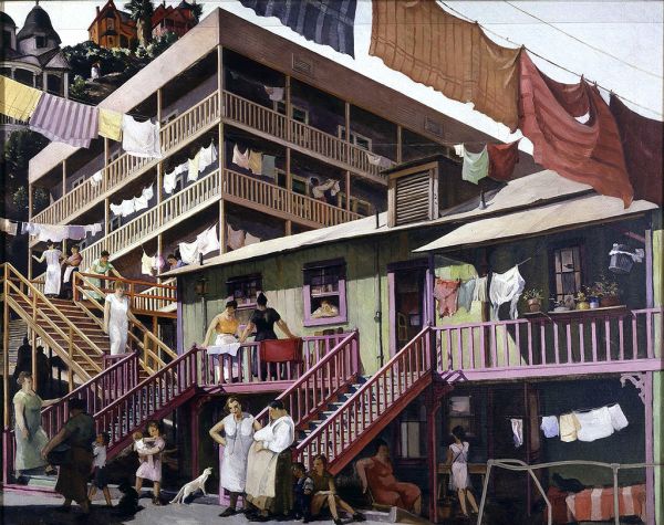 Millard Sheets: Tenement Flats, 1934