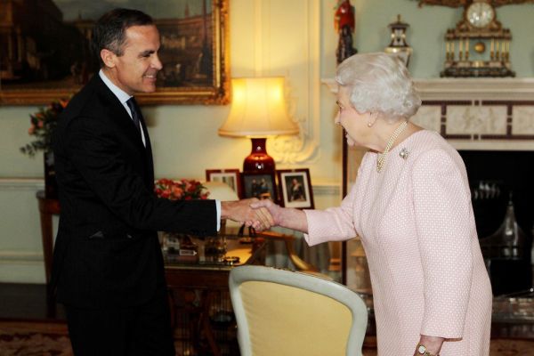 Mark Carney, Governor during an audience with Queen Elizabeth II at Buckingham Palace, 06 November 2013