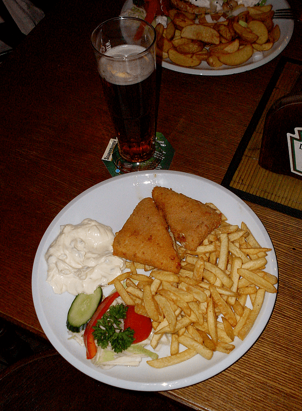 File:Fried cheese, french fries, and beer.jpg