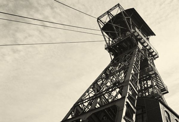 Dortmund-Bövinghausen: Zeche Zollern. The mine head tower / Förderturm