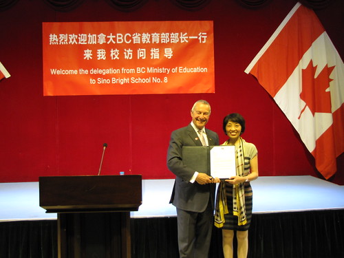 BC Offshore School, Sino Bright No. 8 in Beijing, welcomes Minister Fassbender for a tour of the school