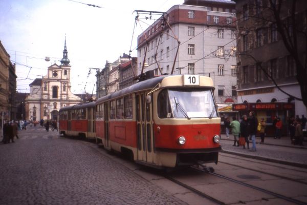 Brno Tramvaj, Tatra T3 nr 1596, Linka 10. March 1992