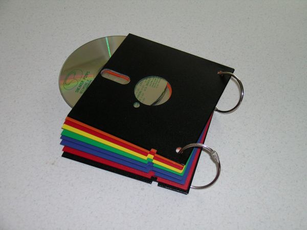 Floppy disc CD wallet