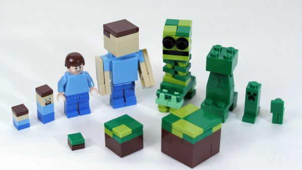 LEGO Minecraft - 3 Scales of Creepers and Steves