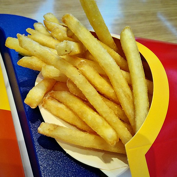 French fries with salt