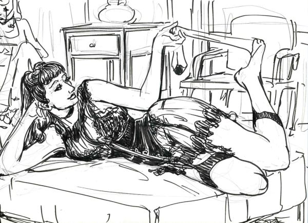 Dr Sketchy's at Bombshell Betty's 8-23-2007