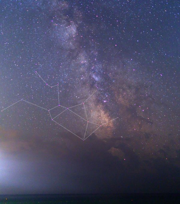 Sagittarius and Milky way over the Black sea