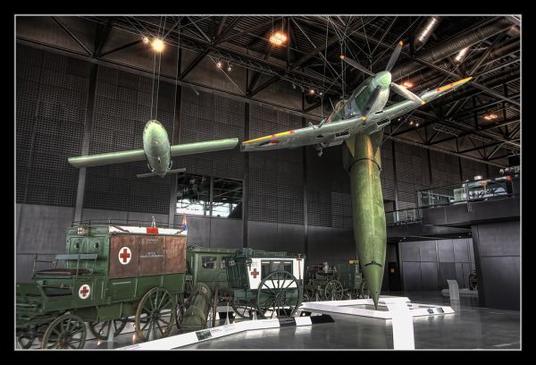 Soest NL - National Military Museum - V1 with Spitfire LF.IXc and V2 Rocket