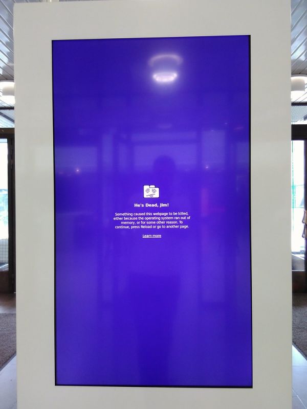 Crashed chromium based ads panel.