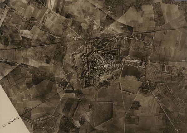 Aerial photograph of Le Quesnoy taken in 1918