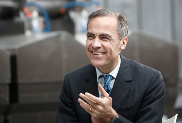 Mark Carney at the University of Sheffield Advanced Manufacturing Research Centre (AMRC) in Sheffield, U.K