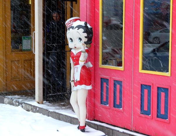 Betty Boop Enjoying The Spring Weather in Toronto