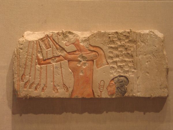 Akhenaten and His Daughter Offering to the Aten