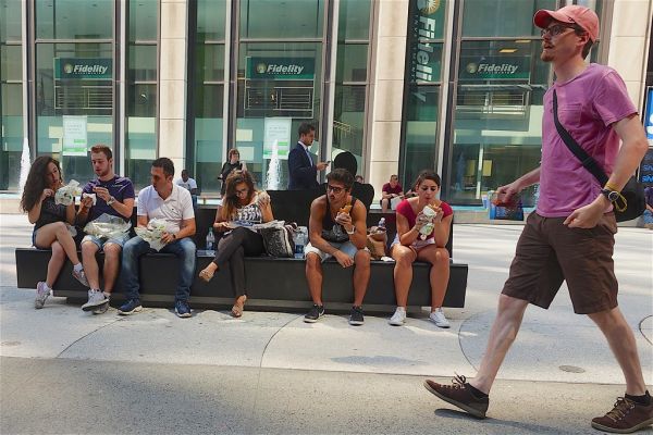 I guess this is where tourists eat lunch when they visit New York