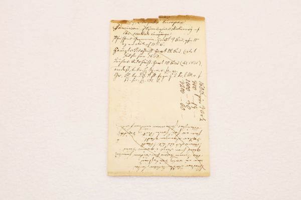 Fragment med påskrift av Ivar Aasen