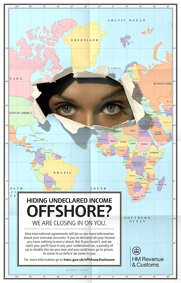 HMRC offshore evasion poster February 2014