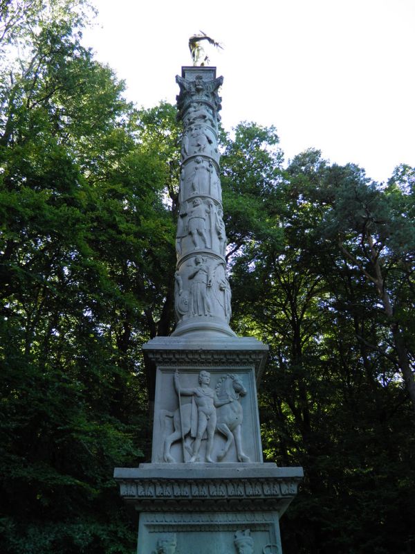 A reconstructed Column of Jupiter (Jupitersäule), Saalburg Roman Fort, Limes Germanicus, Germania (Germany)