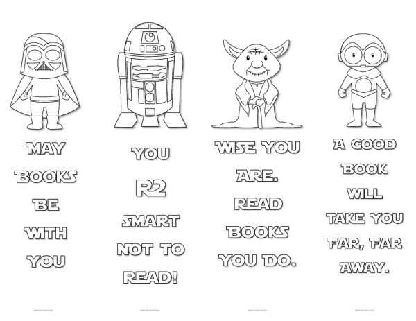 Star Wars Colouring Bookmarks - Set 3