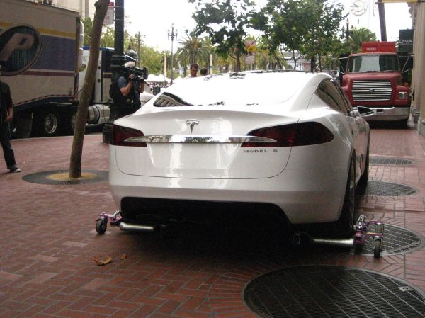 Tesla Model S -- rear view