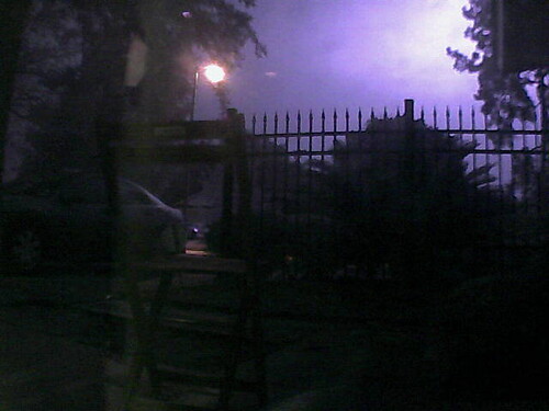 Lightning strikes viewed on IP camera