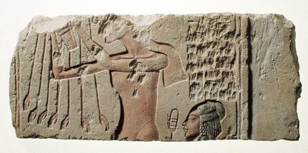 Akhenaten and His Daughter Offering to the Aten