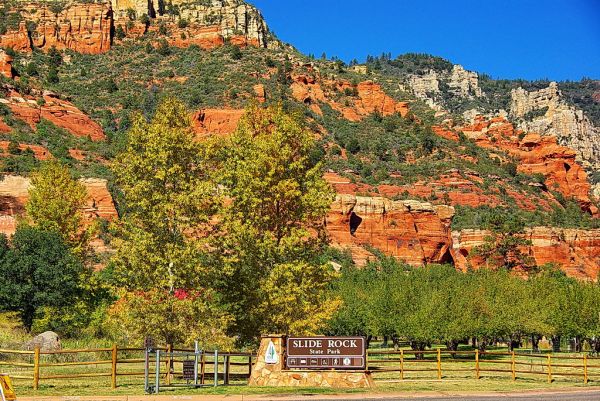 Slide Rock State Park Entrance Sign - Oak Creek Canyon - Sedona