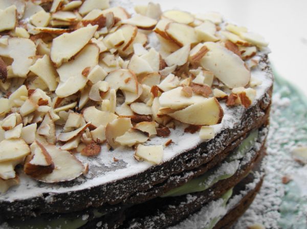 Mocha Almond Fudge Avocado Cake