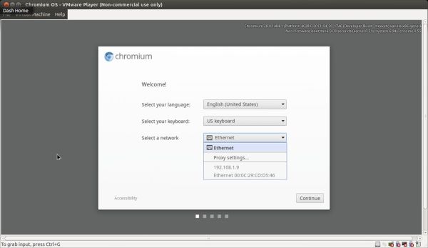 Chromium OS on VMware Player