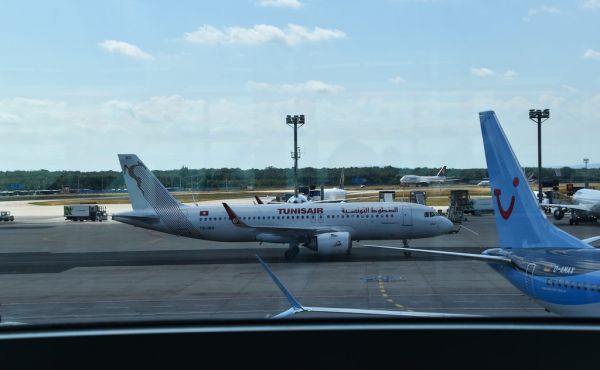 Tunisair A320-251(N), TS-IMX, named Carthage, MSN 10575 (12/2021), as TU 744 Tunis (TUN) - Frankfurt (FRA), Flight Time: 2:06