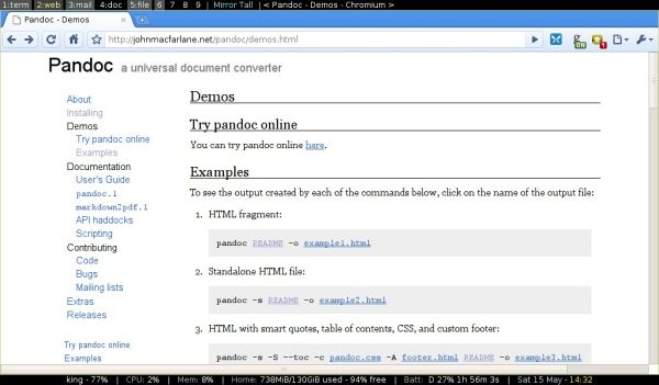 Arch, XMonad and Chromium