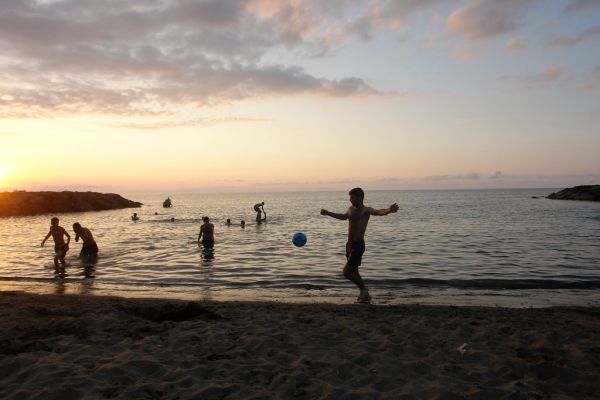 Black Sea sunset - end of the day on the beach