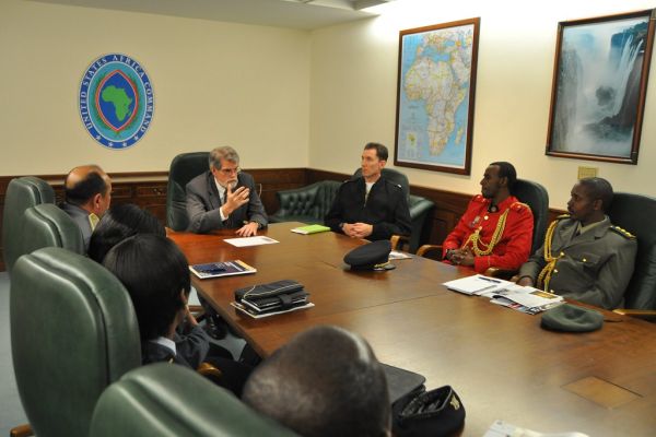 AFRICOM: A group of African graduate students meet with Ambassador J. Anthony Holmes, U.S. Africa Command's deputy to the commander for civil-military activities, May 19, 2010