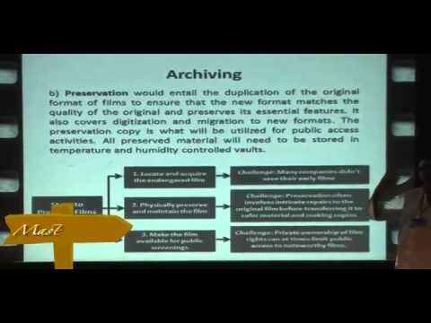 Master Class on film preservation, restoration &amp; digital archiving