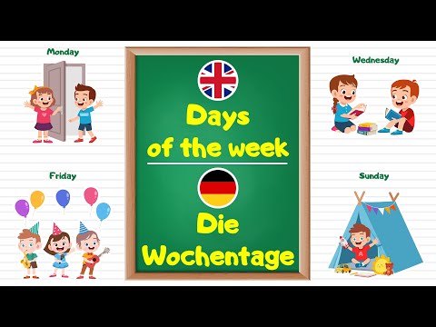 Learn Days of the Week in German Language for Kids and Beginners.
