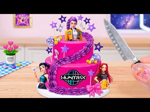 Kpop Demon Hunters Cake Design💜Stunning Miniature Princess Buttercream Cake💗Mini Cakes