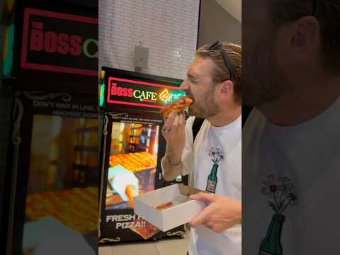 Trying PIZZA &amp; CAKE Vending Machines in Vegas! 🍕🍰 #Pizza #cake #shorts